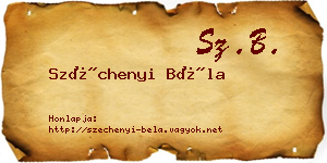 Széchenyi Béla névjegykártya
