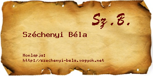 Széchenyi Béla névjegykártya