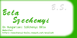 bela szechenyi business card