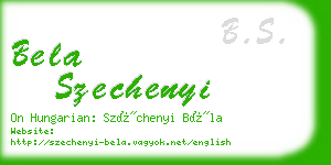 bela szechenyi business card